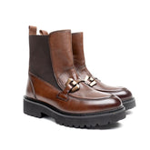 Pregunta Stivaletto in Pelle Cognac